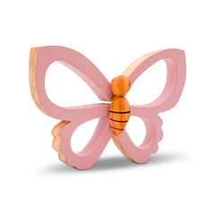 Enfeite De Prateleira Borboleta Boho M - Rosa