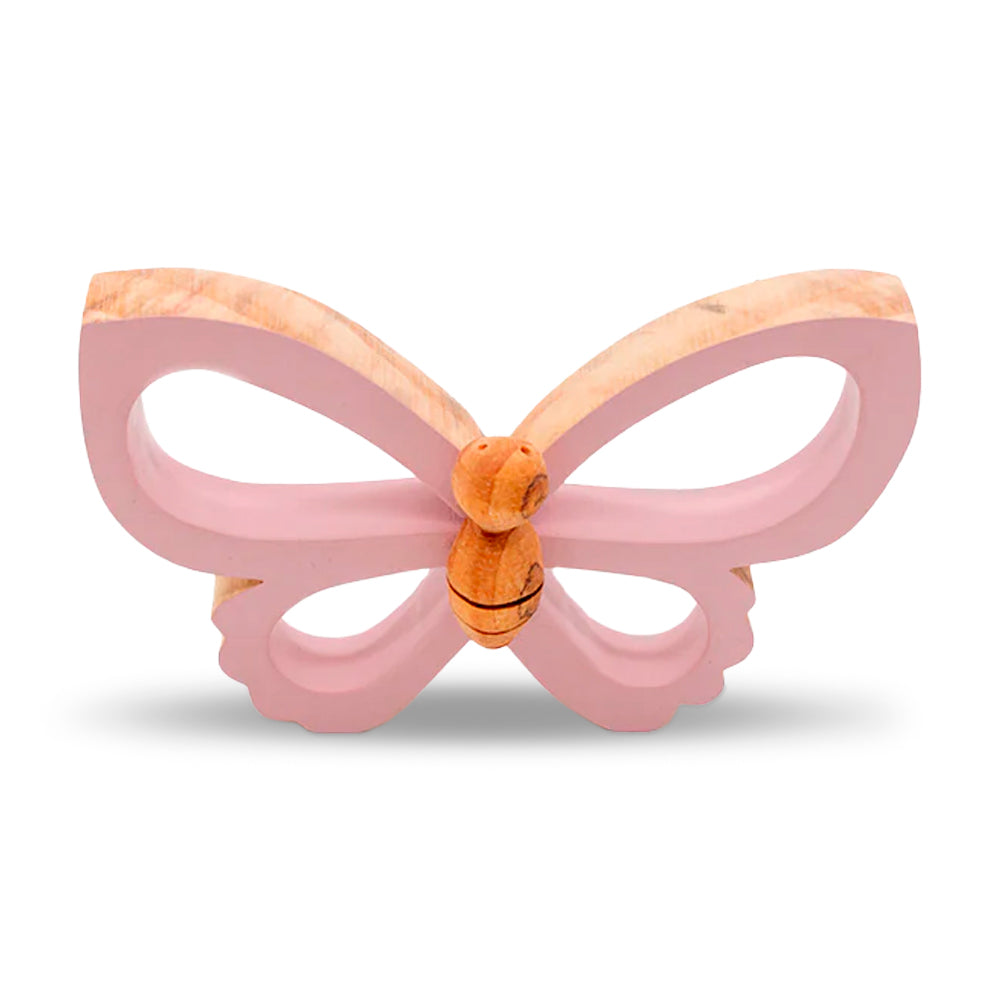 Enfeite De Prateleira Borboleta Boho M - Rosa