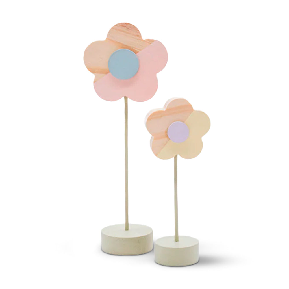 Enfeite De Prateleira Kit Flor Cabinho (2Pçs)