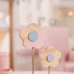 Enfeite De Prateleira Kit Flor Cabinho (2Pçs)
