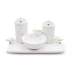Kit Higiene Aviãozinho Azul 4 pçs