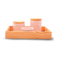 Kit Higiene Basic Color Bandeja Natural 4 pçs