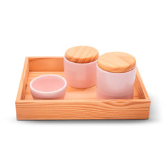 Kit Higiene Basic Color Bandeja Natural 4 pçs