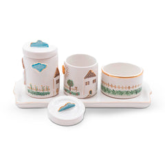 Kit Higiene Casinha C/ Ouro 4 pçs