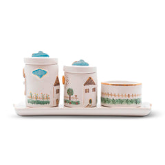 Kit Higiene Casinha C/ Ouro 4 pçs