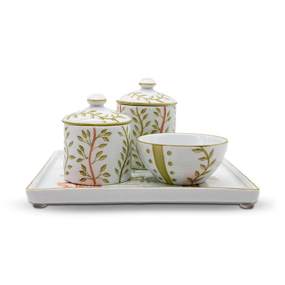 Kit Higiene Selva Porcelana - Coleção Safari 4 pçs