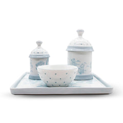 Kit Higiene Toile Urso 4 pçs
