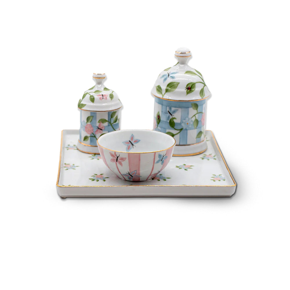 Kit Higiene Treliça - Coleção Lolita  4 Pçs