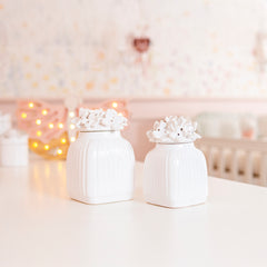 Pote Canelado Pequeno - Branco