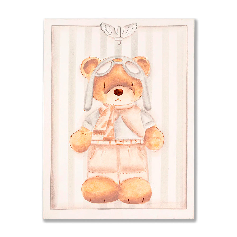 Quadro Pedrinho Urso Bandana Aviador