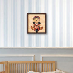 Quadro Urso Com Mobilete Com Luz