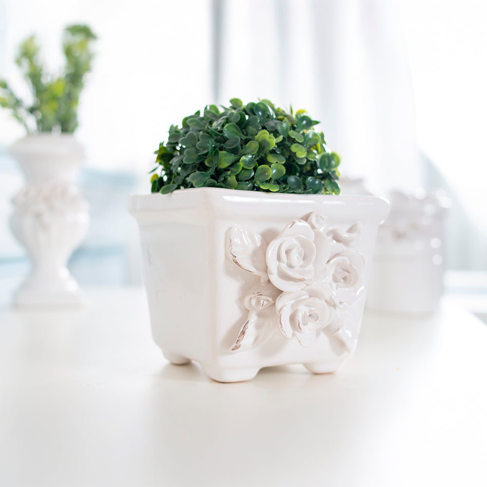 Cachepot Quadrado Branco