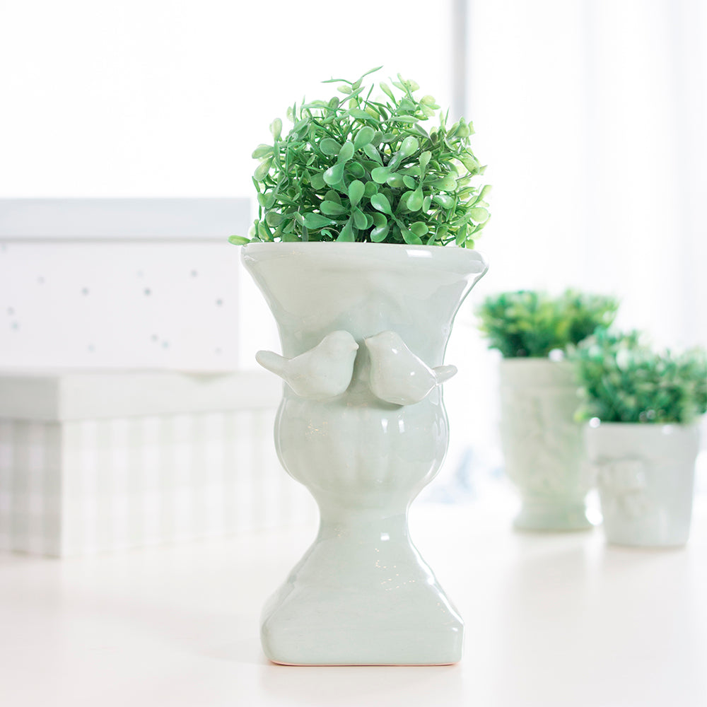 Vaso Pequeno Pássaros - Verde