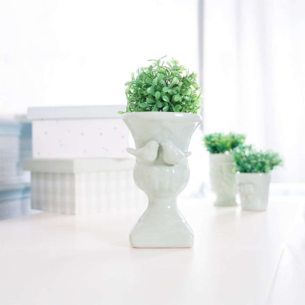 Vaso Pequeno Pássaros - Verde