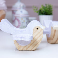 Enfeite De Prateleira Kit Passarinhos Lilás ( 2Pçs)