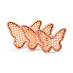 Enfeite De Prateleira Trio De Borboleta Com Palha (3Pçs)