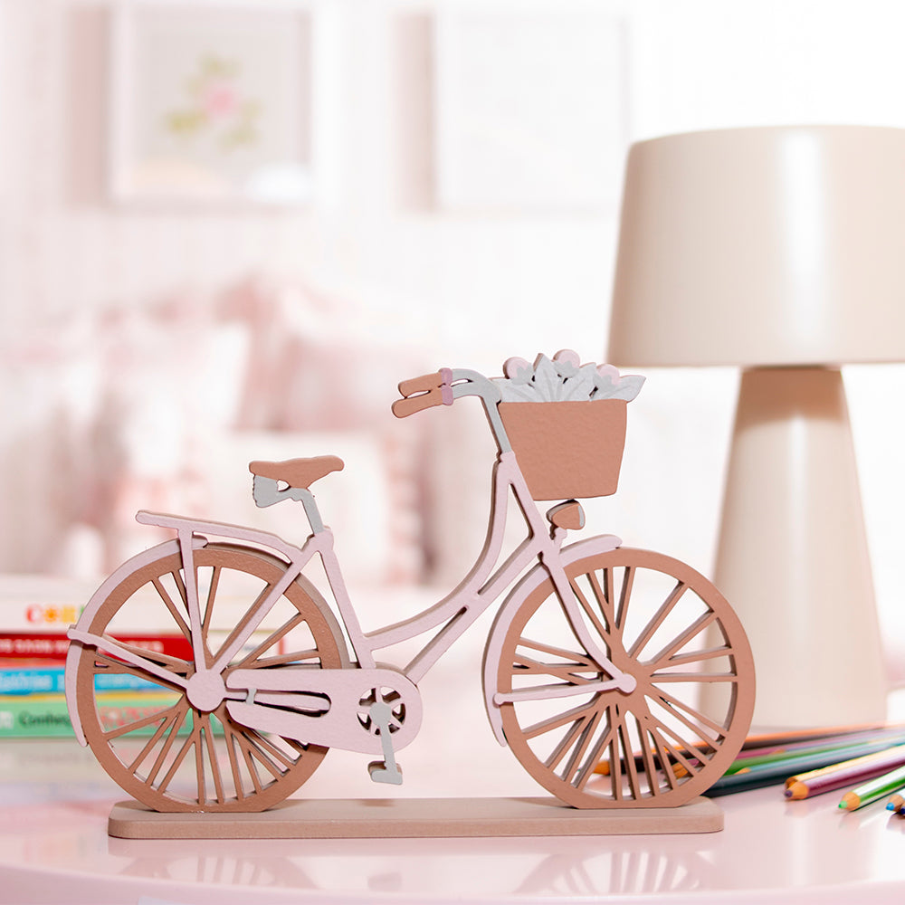 Enfeite Para Prateleira Bicicleta Tons Pastéis