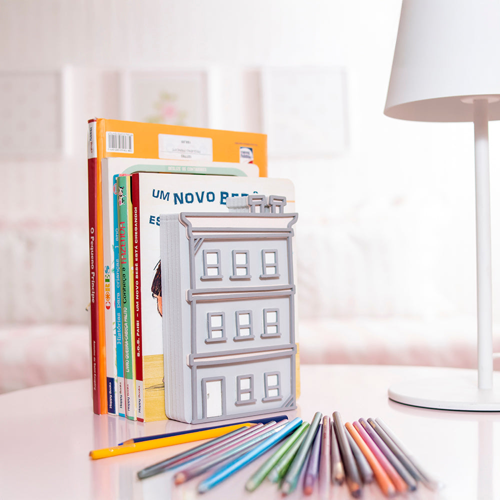 Kit Porta Livros Casinha/Prédio Coleção Casinha