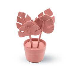 Mini Vaso De Camurça Rosa