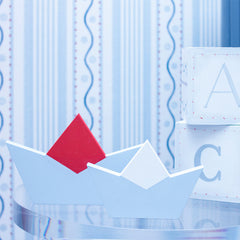 Enfeite De Prateleira Barco De Papel - 2Pçs