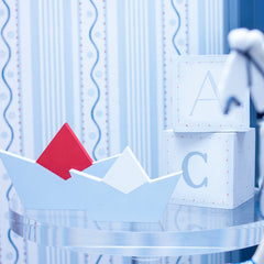 Enfeite De Prateleira Barco De Papel - 2Pçs