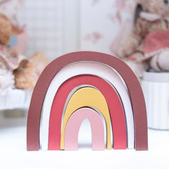 Enfeite De Prateleira - Arco Iris Rosa