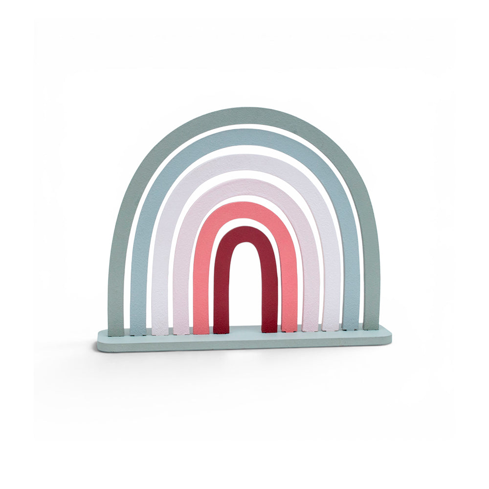 Enfeite De Prateleira Arco Iris - Coleção  Coração De Mãe
