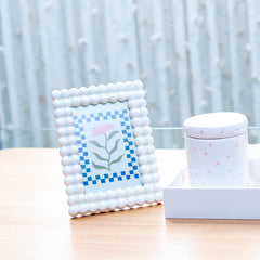 Porta Retrato Porcelana Branco P