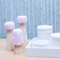 Trio De Cogumelos Rosa