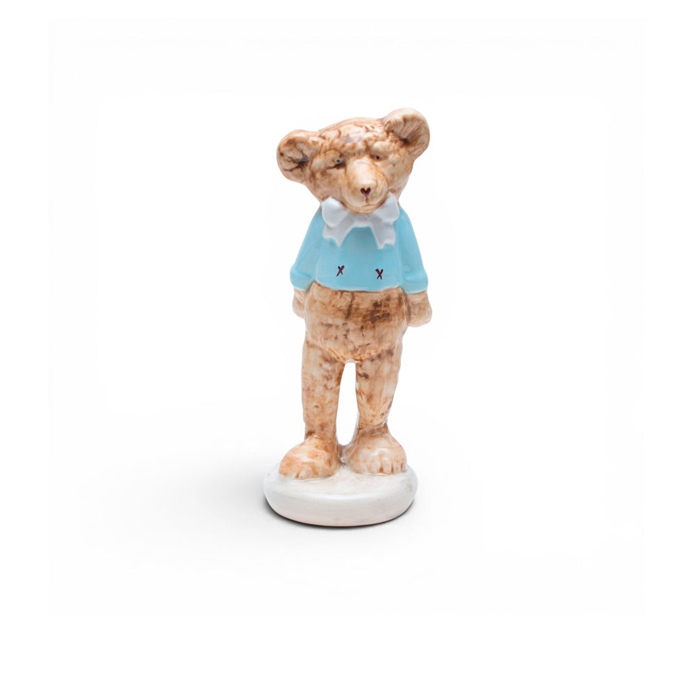 Urso Einstein Porccelana Azul