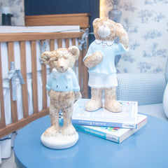 Urso Einstein Porccelana Azul