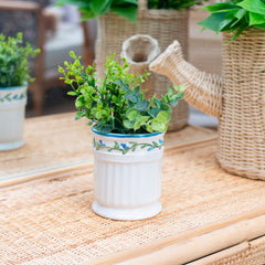 Vaso Canelado Ramos Azul P