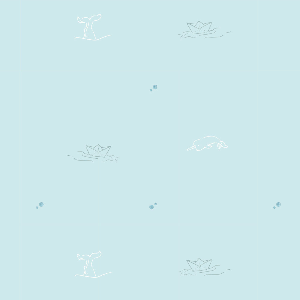 Papel Alto Mar Fundo Azul  ( Faixa 1.70 H )