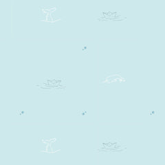 Papel Alto Mar Fundo Azul  ( Faixa 3.40 H )