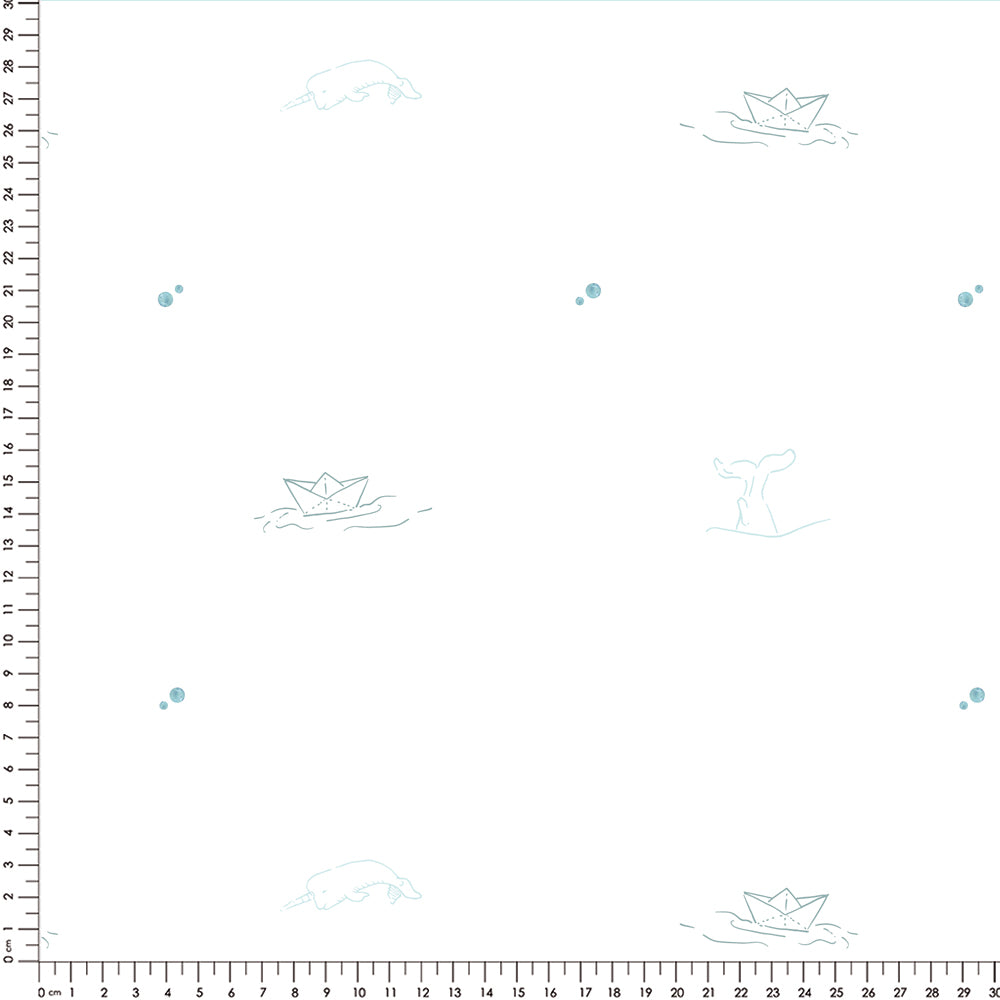 Papel Alto Mar Fundo Branco  ( Faixa 1.70 H )
