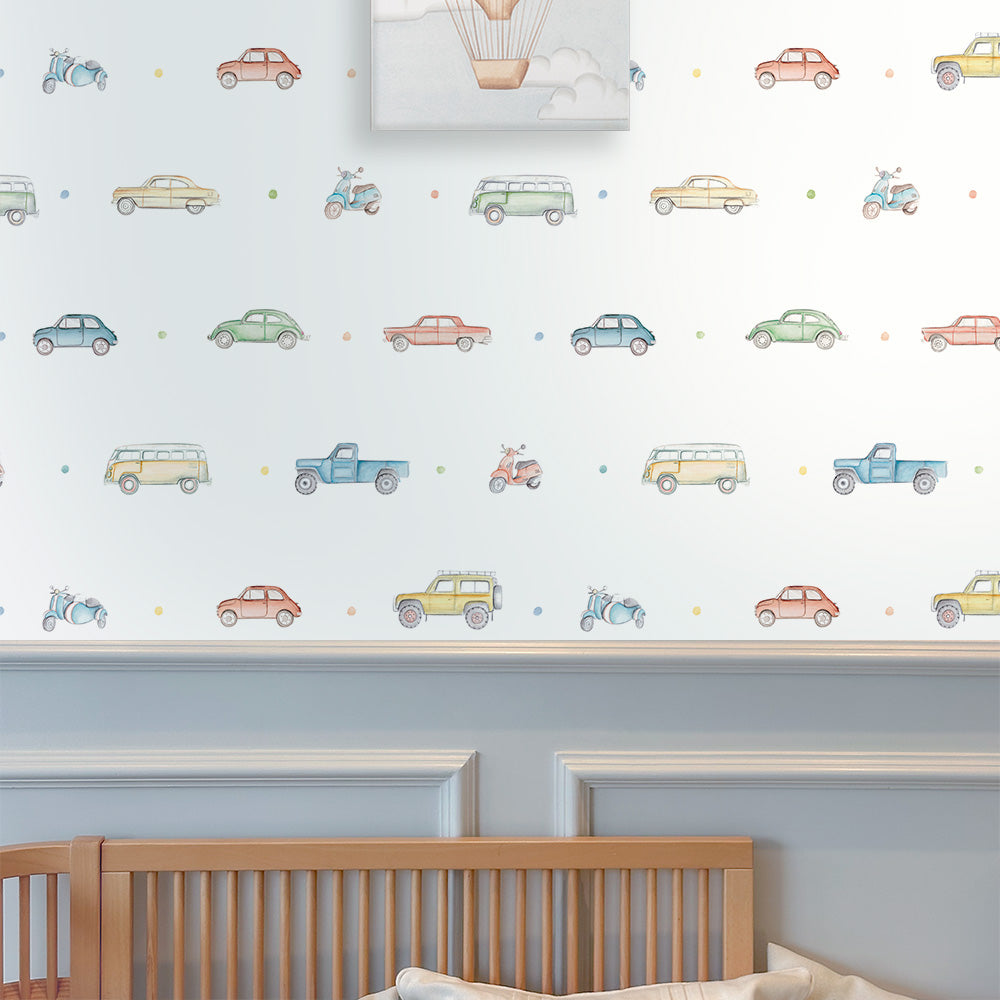 Papel Carros Vintage ( Faixa 3.40 H )