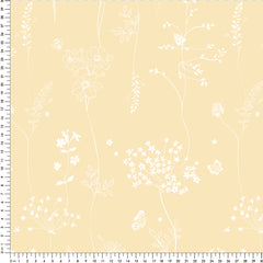 Papel Chuva De Flores Amarelo  ( Faixa 2.80 H )
