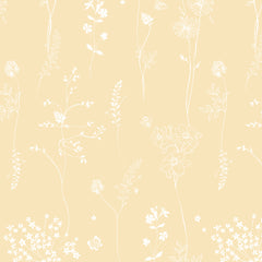 Papel Chuva De Flores Amarelo  ( Faixa 3.40 H )