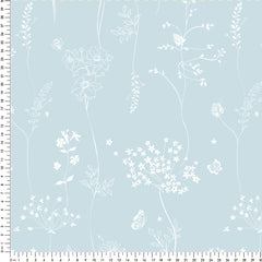 Papel Chuva De Flores Azul Quartz ( Faixa 1.70 H )