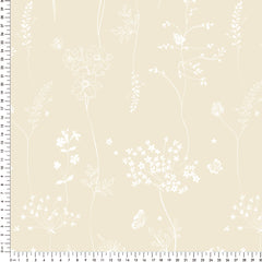Papel Chuva De Flores Bege  ( Faixa 1.70 H )