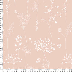 Papel Chuva De Flores Rosa Quartz ( Faixa 1.70 H )