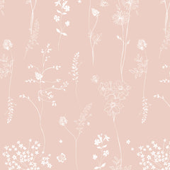 Papel Chuva De Flores Rosa Quartz ( Faixa 2.80 H )