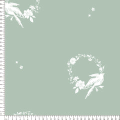 Papel Guirlanda Pássaros Verde Celadon ( Faixa 1.70 H )