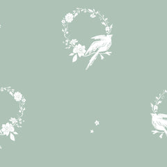 Papel Guirlanda Pássaros Verde Celadon ( Faixa 3.40 H )