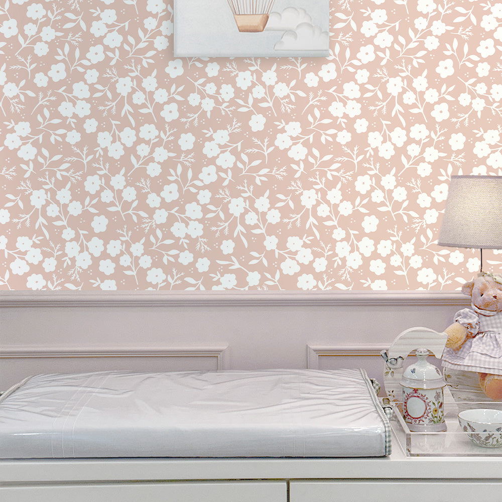 Papel Liberty Maxi Rosa Quartz  ( Faixa 3.40 H )