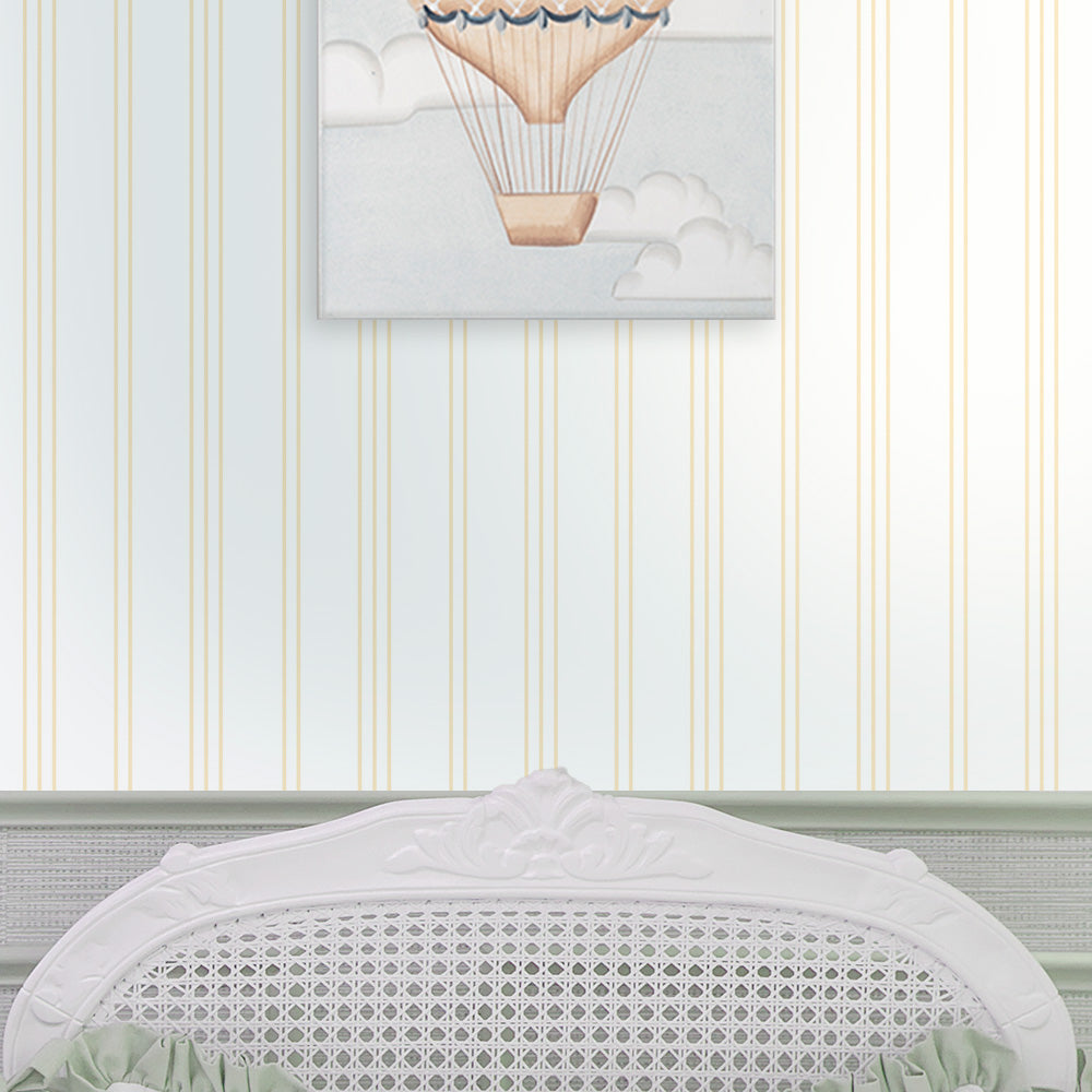 Papel Listra Tripla Amarelo ( Faixa 3.40 H )