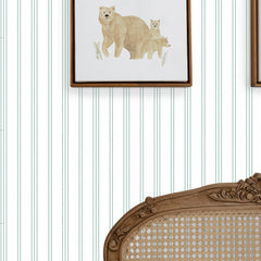 Papel Listra Tripla Verde Celadon ( Faixa 1.70 H )