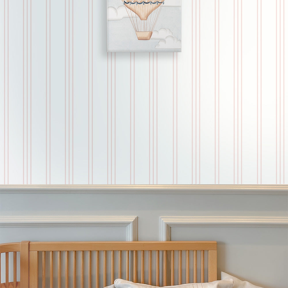 Papel Listra Tripla Rosa  ( Faixa 2.80 H )