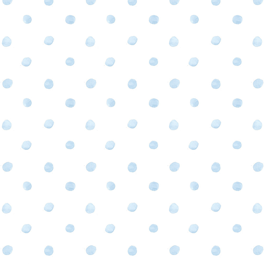 Papel Poá Aquarelado Mini Azul Quartz ( Faixa 1.70 H )