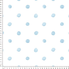 Papel Poá Aquarelado Mini Azul Quartz ( Faixa 1.70 H )